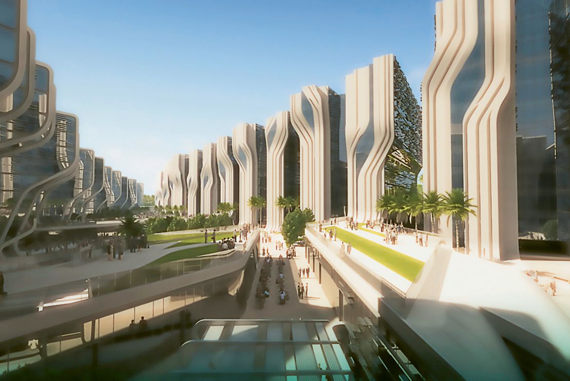 Zaha Hadid's Stone Towers in Cairo, designed in 2009, were meant to consist of 18 residential buildings and a 5-star hotel, but developers quietly dropped the project.