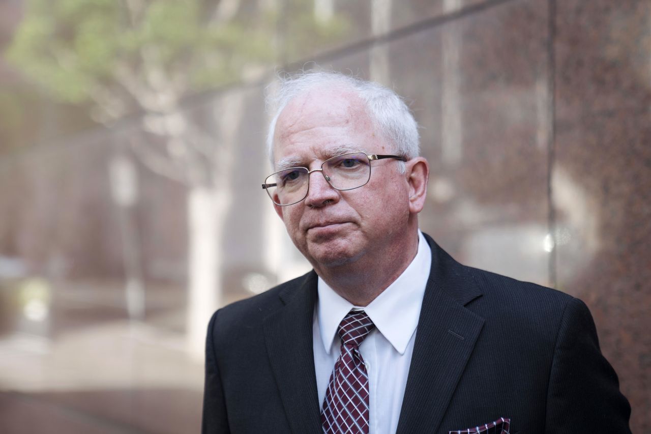 John Eastman, former lawyer to Donald Trump, speaks to members of the media after leaving the State Bar Court of California in Los Angeles, California, on Tuesday, June 20, 2023. 