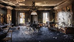 This photo released by the Commonwealth of Pennsylvania shows damage to the Pennsylvania Governor's Residence in Harrisburg, Pennsylvania, after a fire Sunday, April 13, 2025.