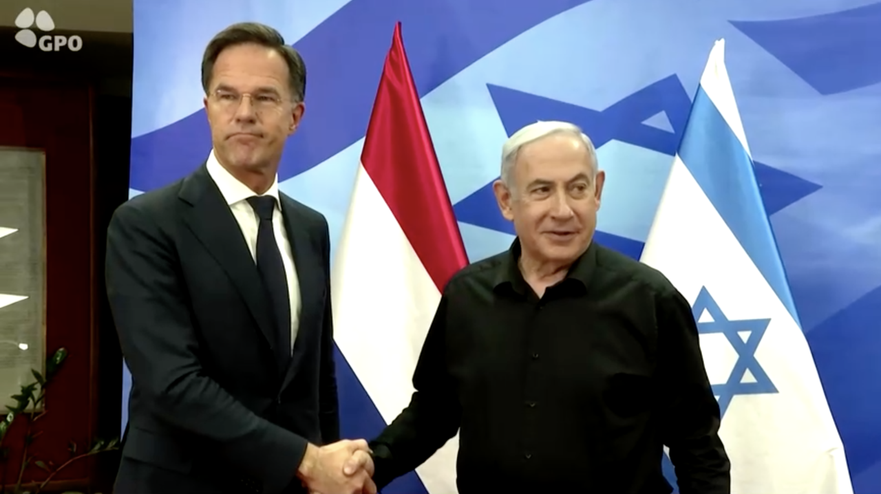 Dutch Prime Minister Mark Rutte met with Israeli Prime Minister Benjamin Netanyahu in Tel Aviv, Israel, on October 23.