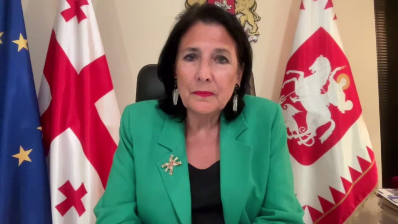 Georgian President Salome Zourabichvili during a CNN Interview on Wednesday, June 28.