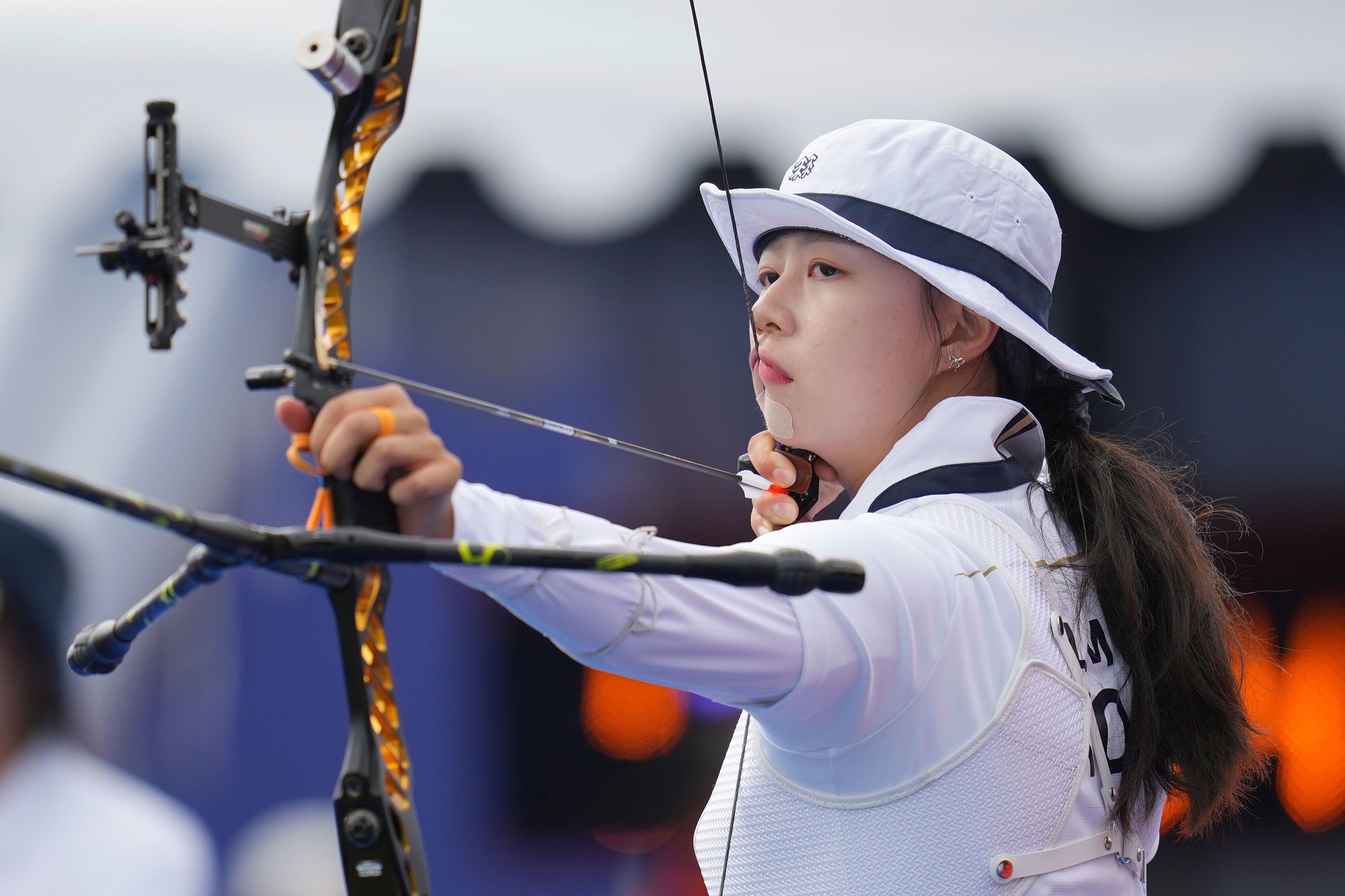 South Korea’s Lim Si-hyeon competes in archery on July 25. <a href="https://www.espn.com/olympics/story/_/id/40637622/lim-si-hyeon-leads-dominant-south-korea-archery-team-wr" target="_blank">She shot a world and Olympic record 694</a> in the individual ranking round.