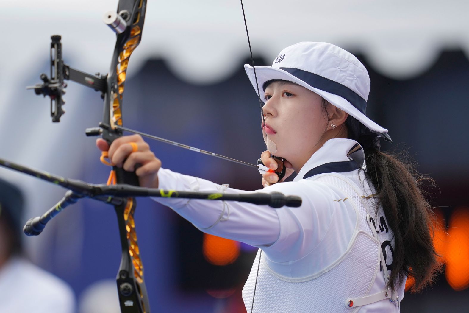 South Korea’s Lim Si-hyeon competes in archery on July 25. <a href="https://www.espn.com/olympics/story/_/id/40637622/lim-si-hyeon-leads-dominant-south-korea-archery-team-wr" target="_blank">She shot a world and Olympic record 694</a> in the individual ranking round.