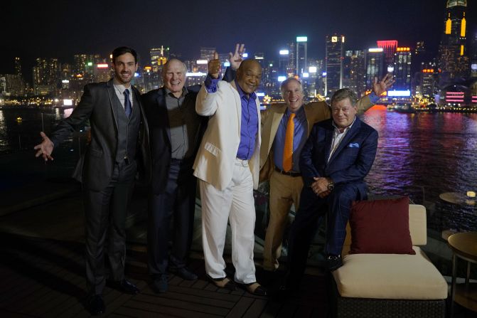 Foreman appears in an episode of the reality TV show “Better Late than Never” in 2015. With him, from left, are Jeff Dye, Terry Bradshaw, Henry Winkler and William Shatner.