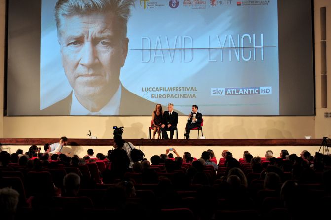 Lynch attends a panel at the Lucca Film Festival in Italy in 2017.