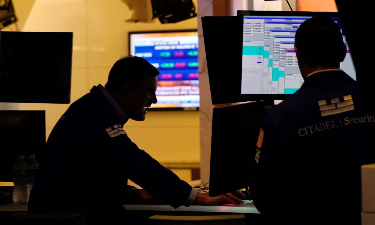 Traders work on the floor at the New York Stock Exchange in New York, on July 29.