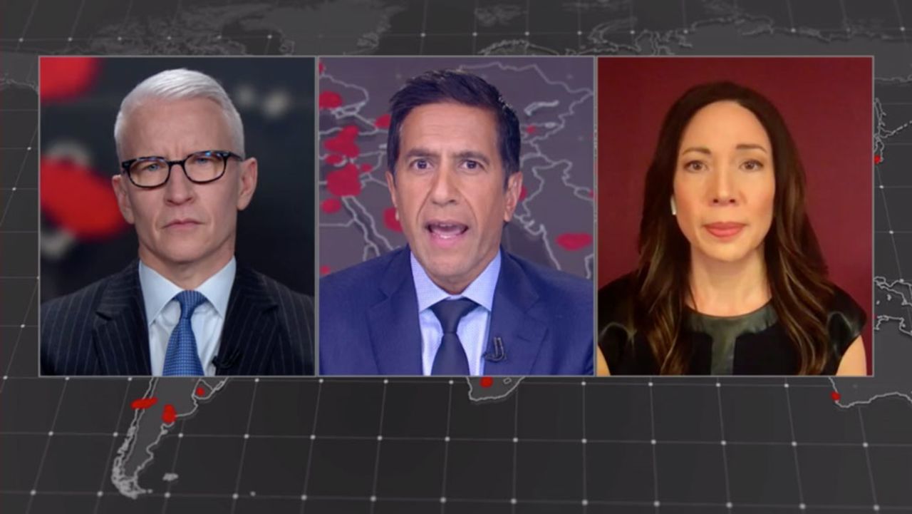 Anderson Cooper, Dr. Sanjay Gupta and Dr. Christine Moutier.