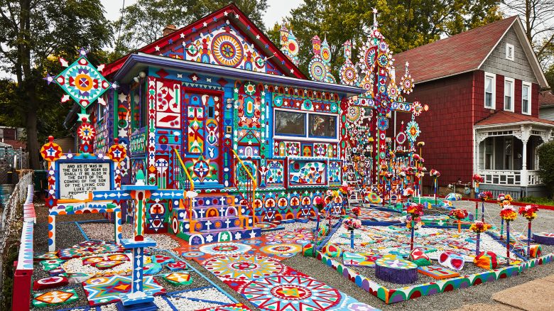 Isaiah Robertson's "Second Coming House" — covered in ornate, kaleidoscopic assemblages —  is to open to the public in Niagara Falls, New York as an art destination and community gathering space.