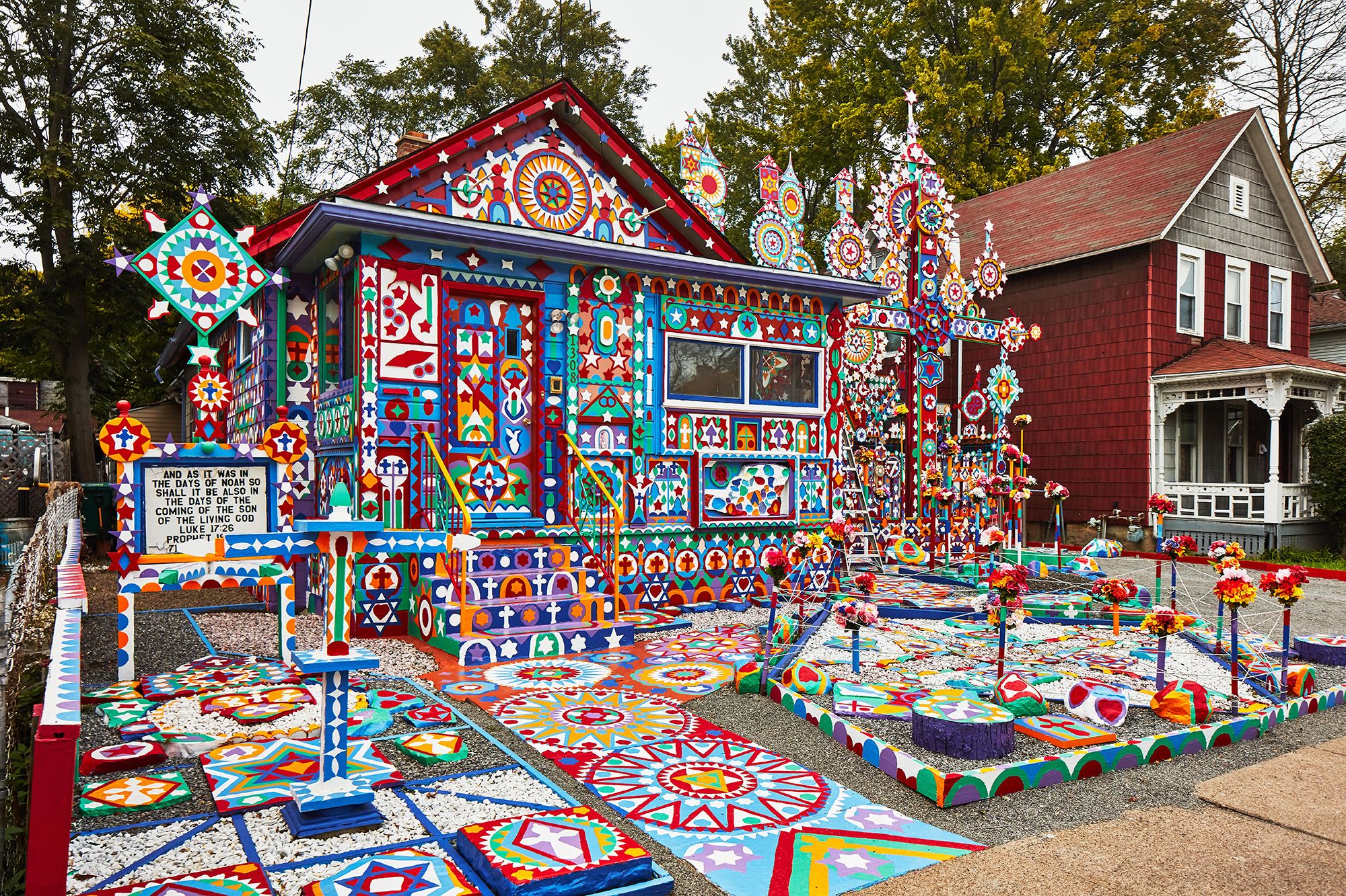 Isaiah Robertson's "Second Coming House" — covered in ornate, kaleidoscopic assemblages —  is to open to the public in Niagara Falls, New York as an art destination and community gathering space.