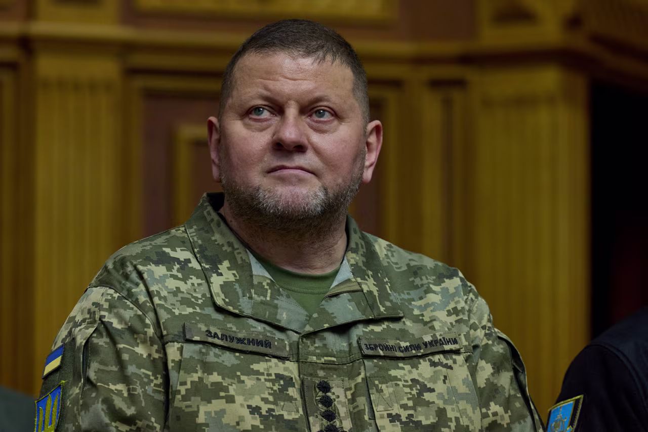 Commander in Chief of the Ukrainian armed Forces Valerii Zaluzhnyi during a session of the Ukrainian Parliament, in Kyiv, Ukraine, in December 2022. 