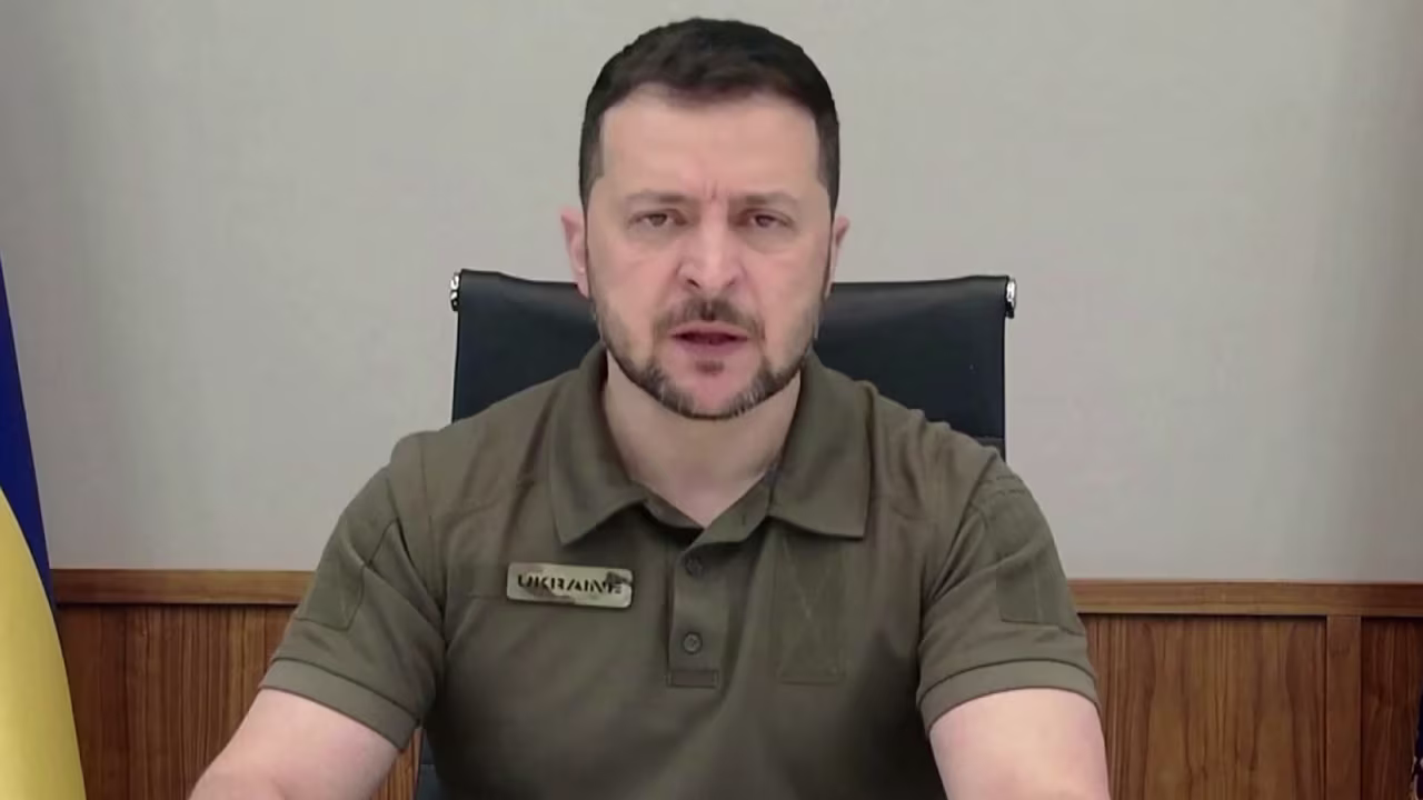 Zelensky addresses the dam collapse on Tuesday, June 6.