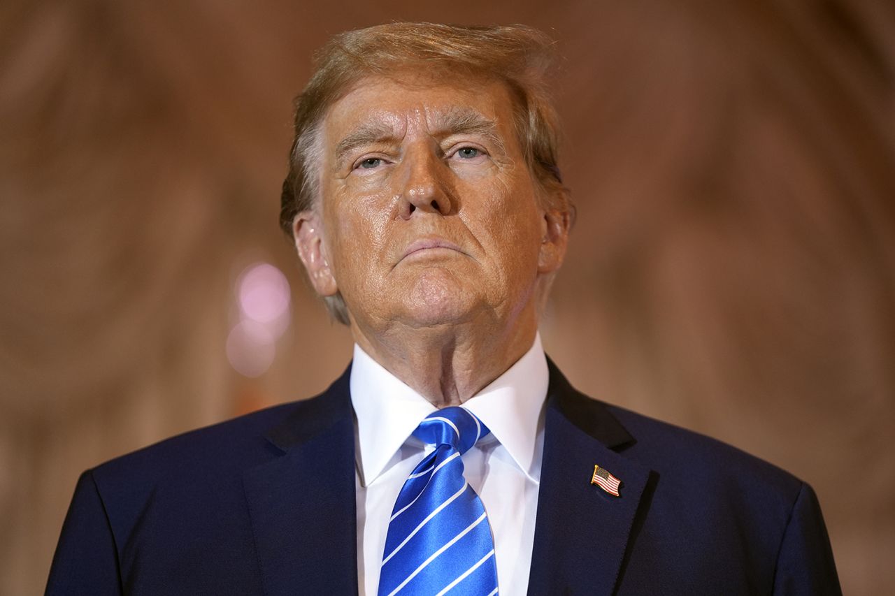 Republican presidential candidate former President Donald Trump at a Super Tuesday election night party on March 5 at Mar-a-Lago in Palm Beach, Fla. 