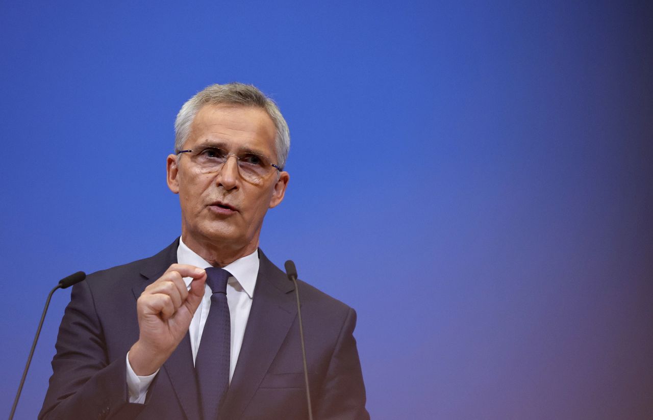 NATO Secretary General Jens Stoltenberg speaks during a media conference after a meeting of NATO defense ministers at NATO headquarters in Brussels, Thursday, June 16, 2022. NATO defense ministers gathered Thursday for talks focusing on bolstering forces and deterrence along the military alliance's eastern borders to dissuade Russia of planning further aggression. 