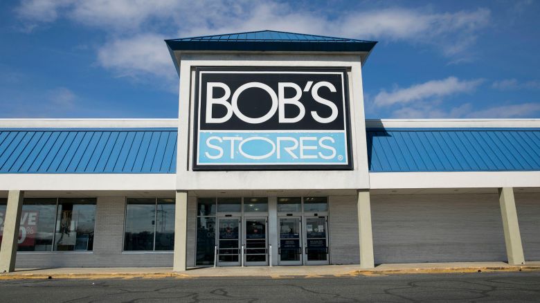 A logo sign outside of a Bob's Stores retail store location in Totowa, New Jersey, on March 23, 2020.