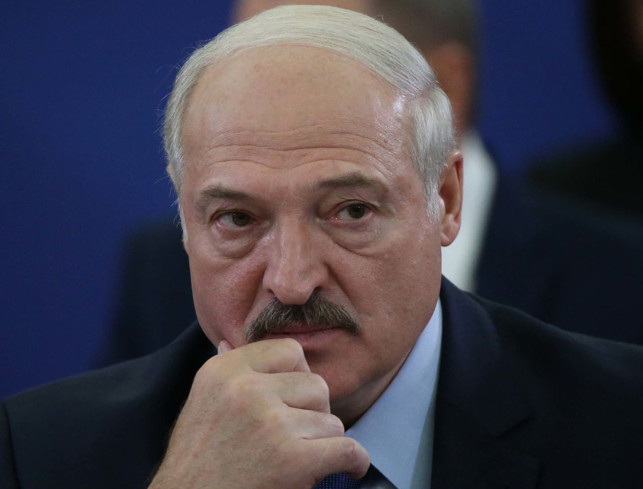 Belarussian President Alexander Lukashenko pictured at a meeting in Yerevan, Armenia, in October 2019.