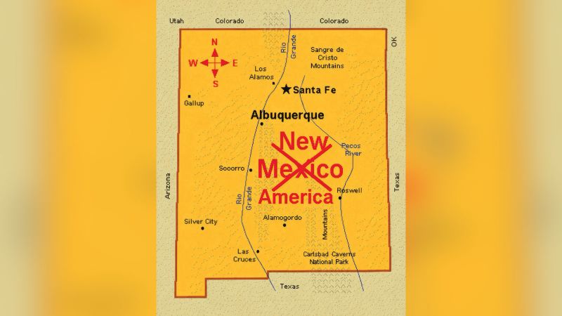 Trump posts map renaming New Mexico as 'New America' on Truth Social; governor says name isn't up for debate