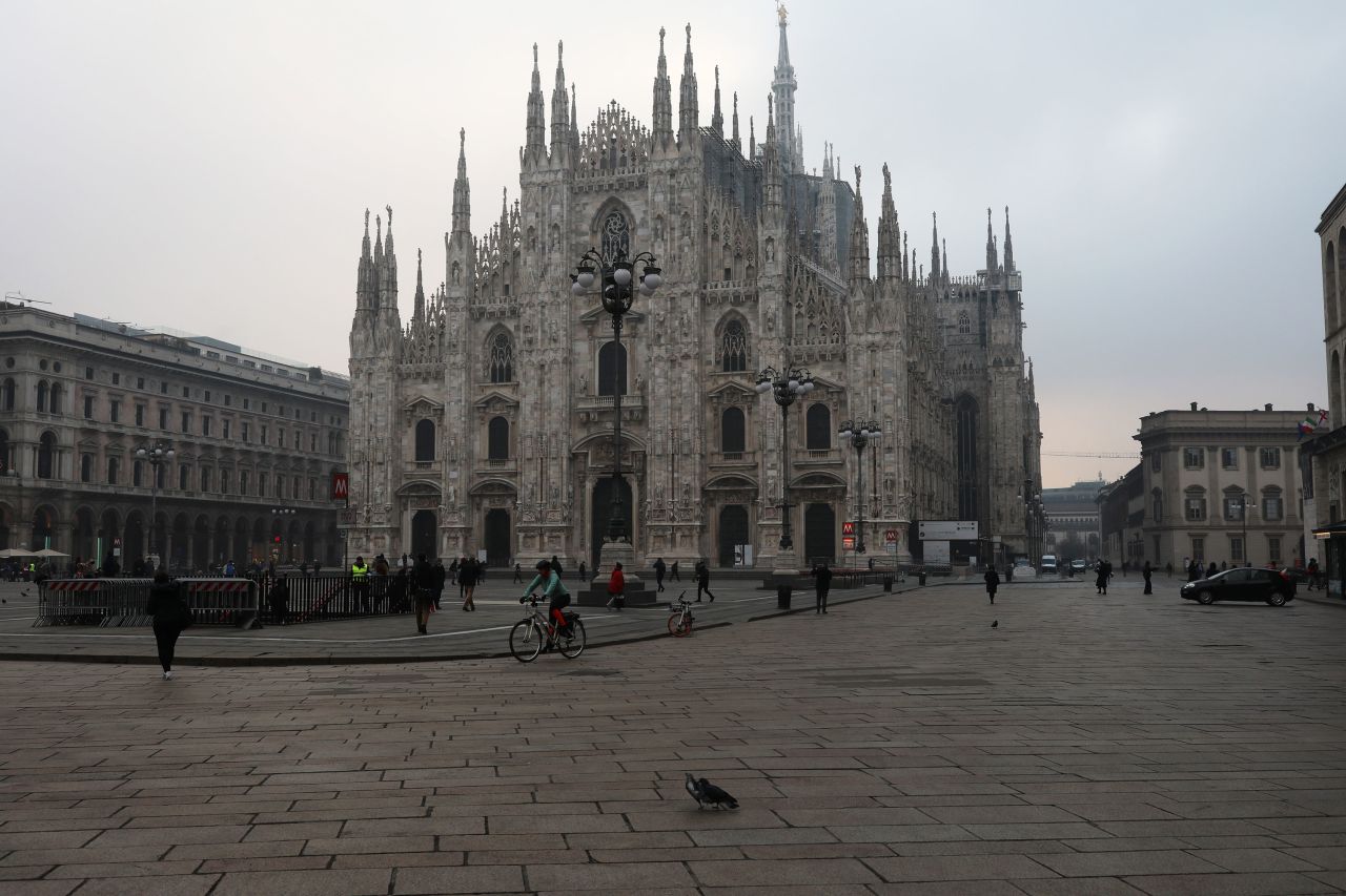 The Duomo Square in Milan, Italy, on Wednesday, February 26.