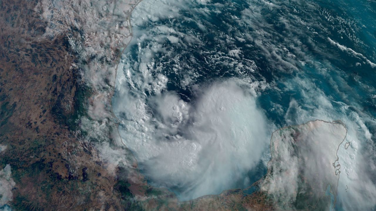 Tropical Storm Alberto is seen in the Gulf of Mexico on Wednesday, June 19. 