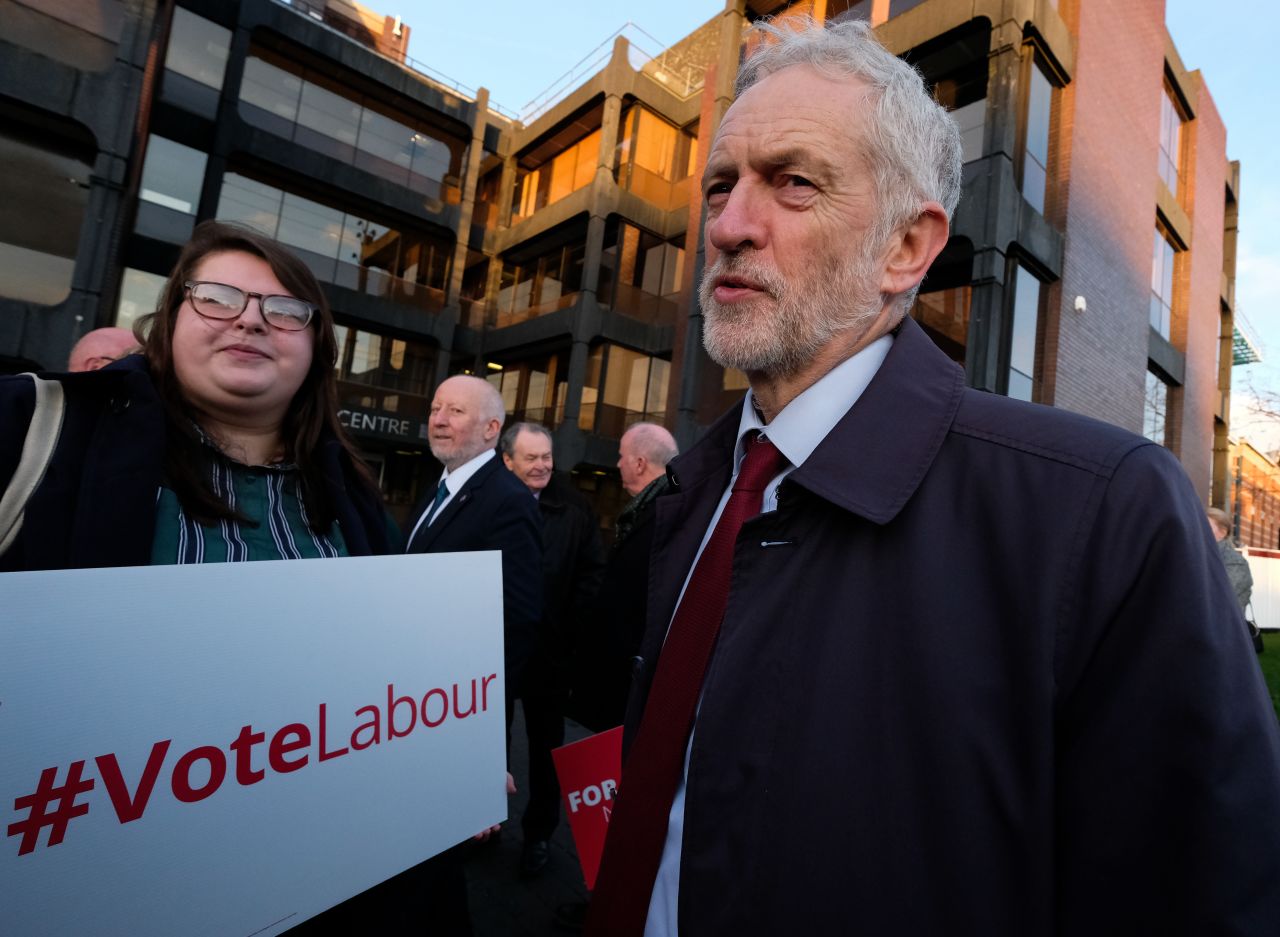 Labour leader Jeremy Corbyn meets party supporters during a visit to Middlesbrough on January 25.?