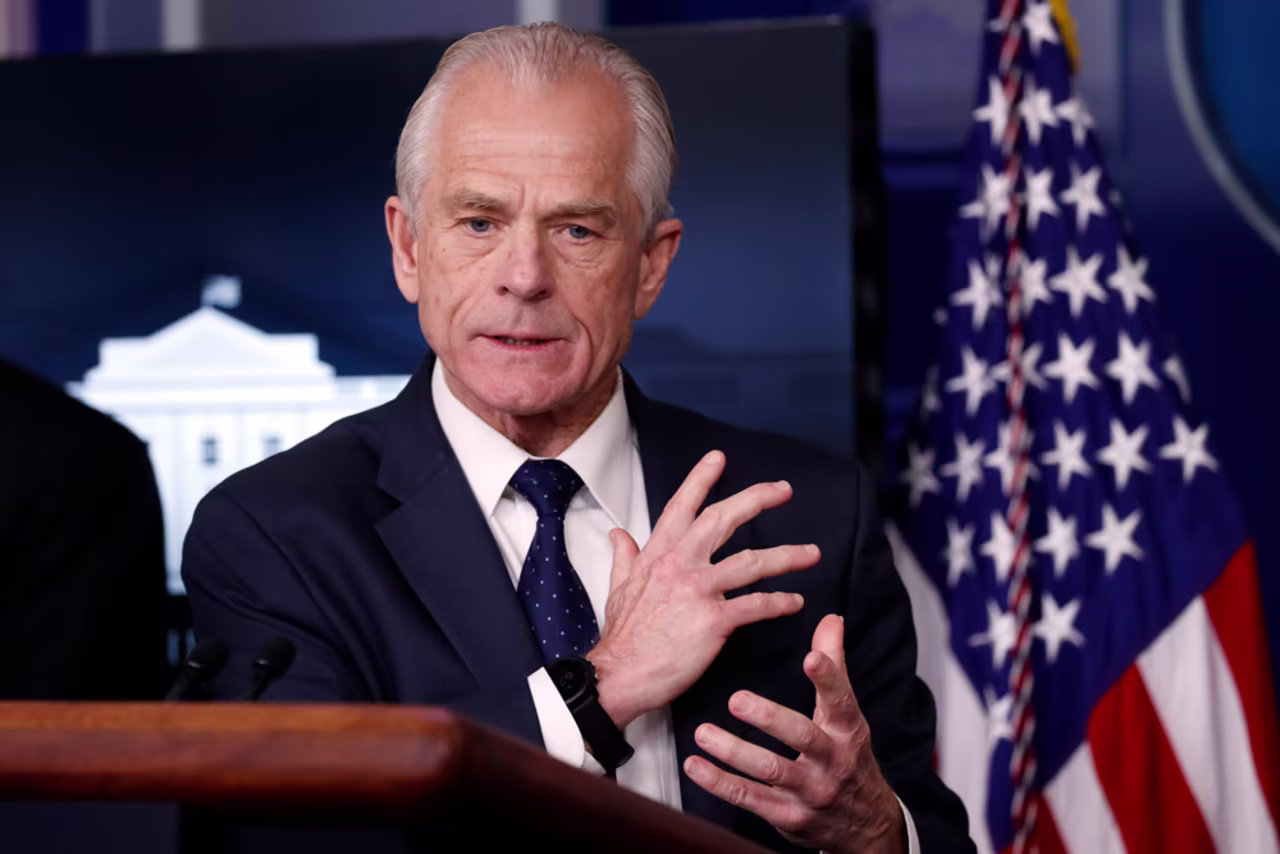 White House trade adviser Peter Navarro at the White House on Thursday, April 2, in Washington.