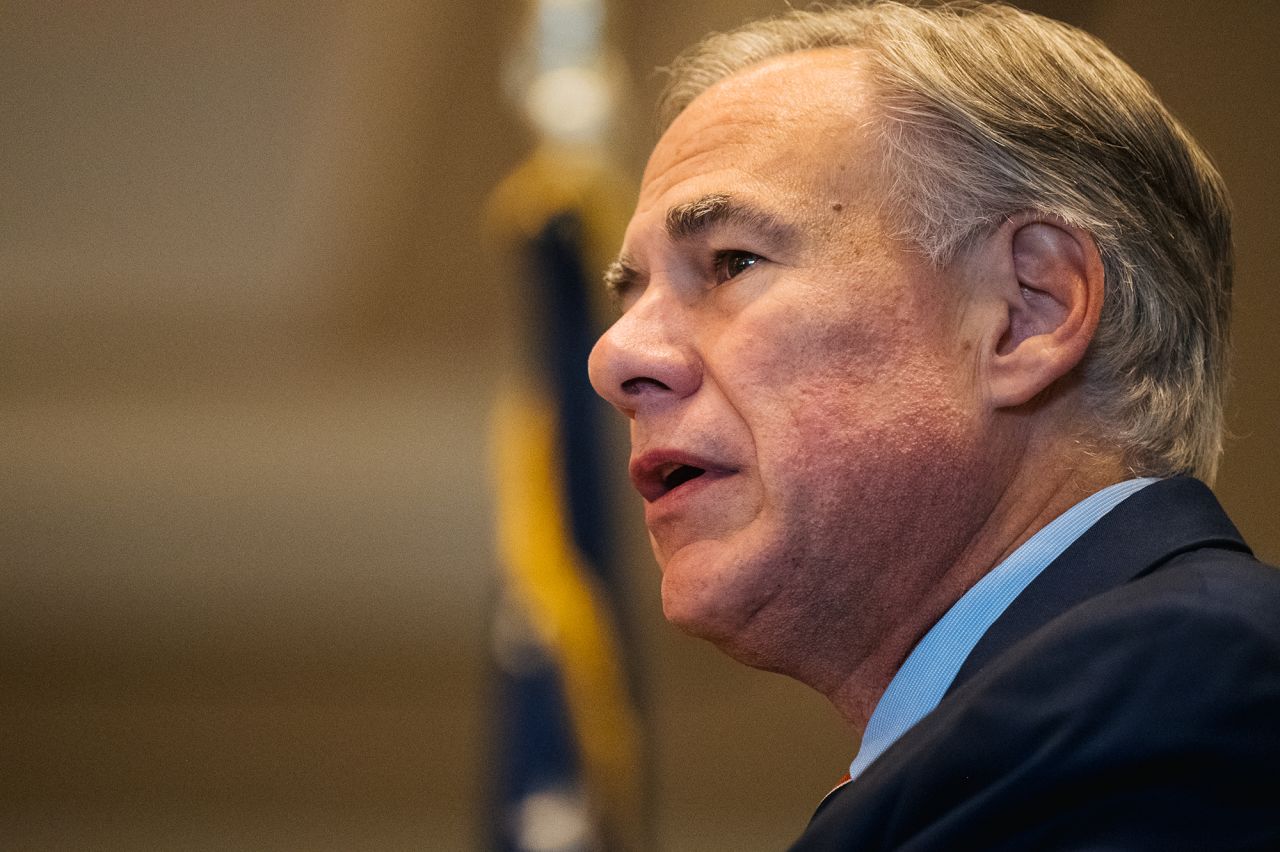 Texas Governor Greg Abbott speaks at a meeting on October 27, in Houston, Texas. 