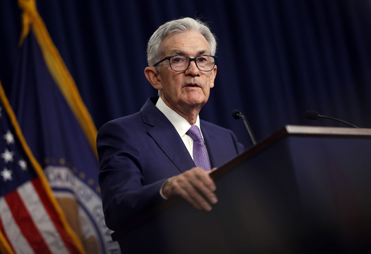 Federal Reserve Bank Chair Jerome Powell during a news conference at the Federal Reserves’s William McChesney Martin building on June 12 in Washington, DC. 