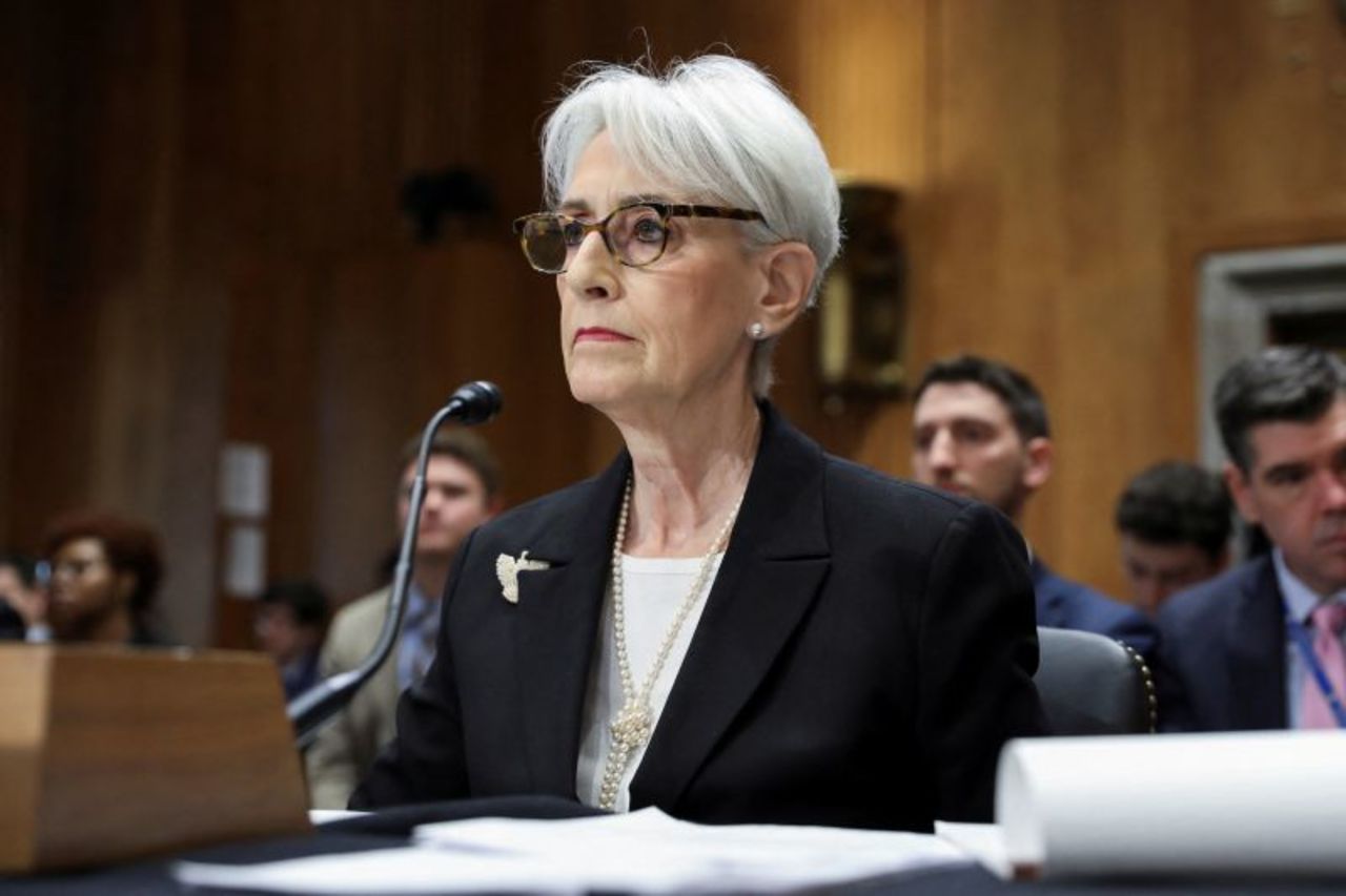 Deputy Secretary of State?Wendy?Sherman?listens to lawmaker’ statements during a US Senate Foreign Relations Committee hearing about at the government's policy towards China in “the era of strategic competition” at the US Capitol in Washington, DC, February 9, 2023.