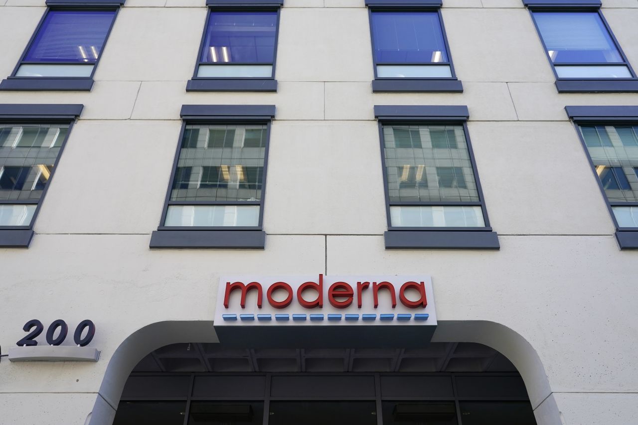 Moderna, Inc. headquarters in Cambridge, Massachusetts on Tuesday, December 15. 