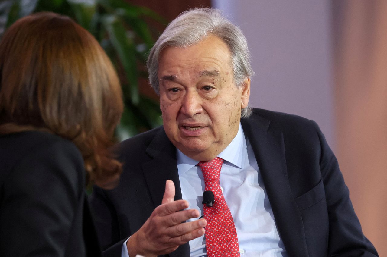 United Nations Secretary-General António Guterres speaks during a Reuters interview in New York City on November 8.