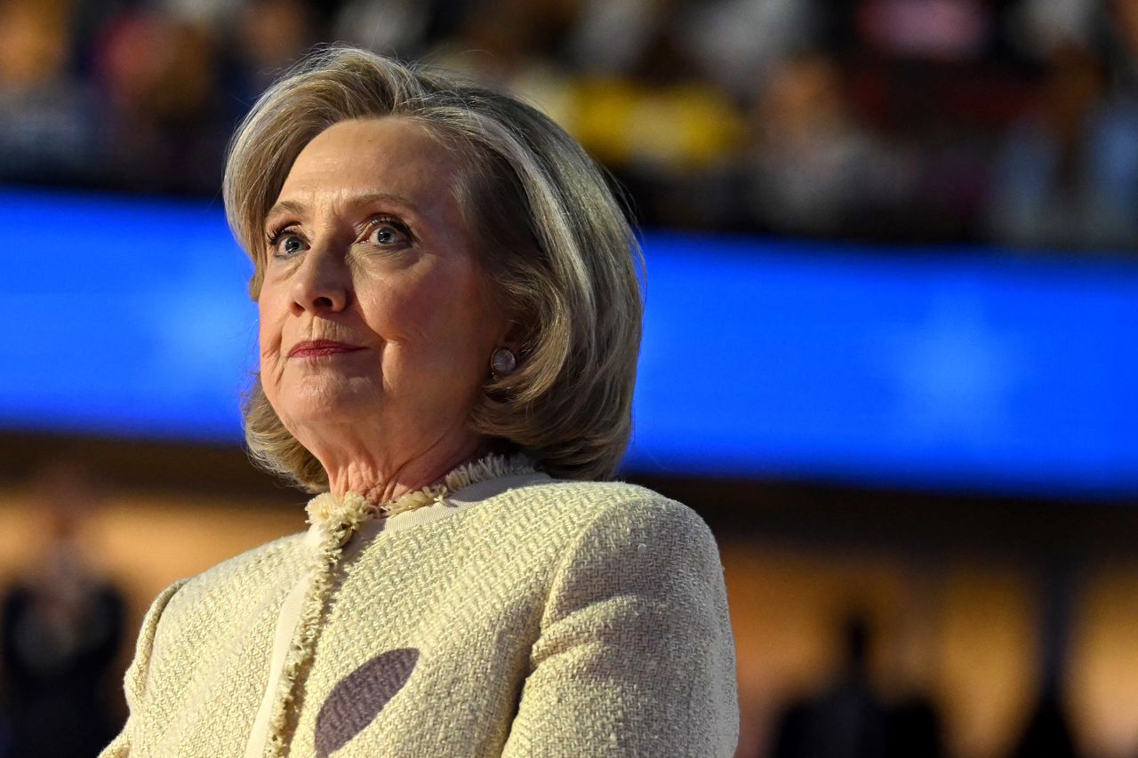 Former US Secretary of State Hillary Clinton at the Democratic National Convention in Chicago on August 19. 