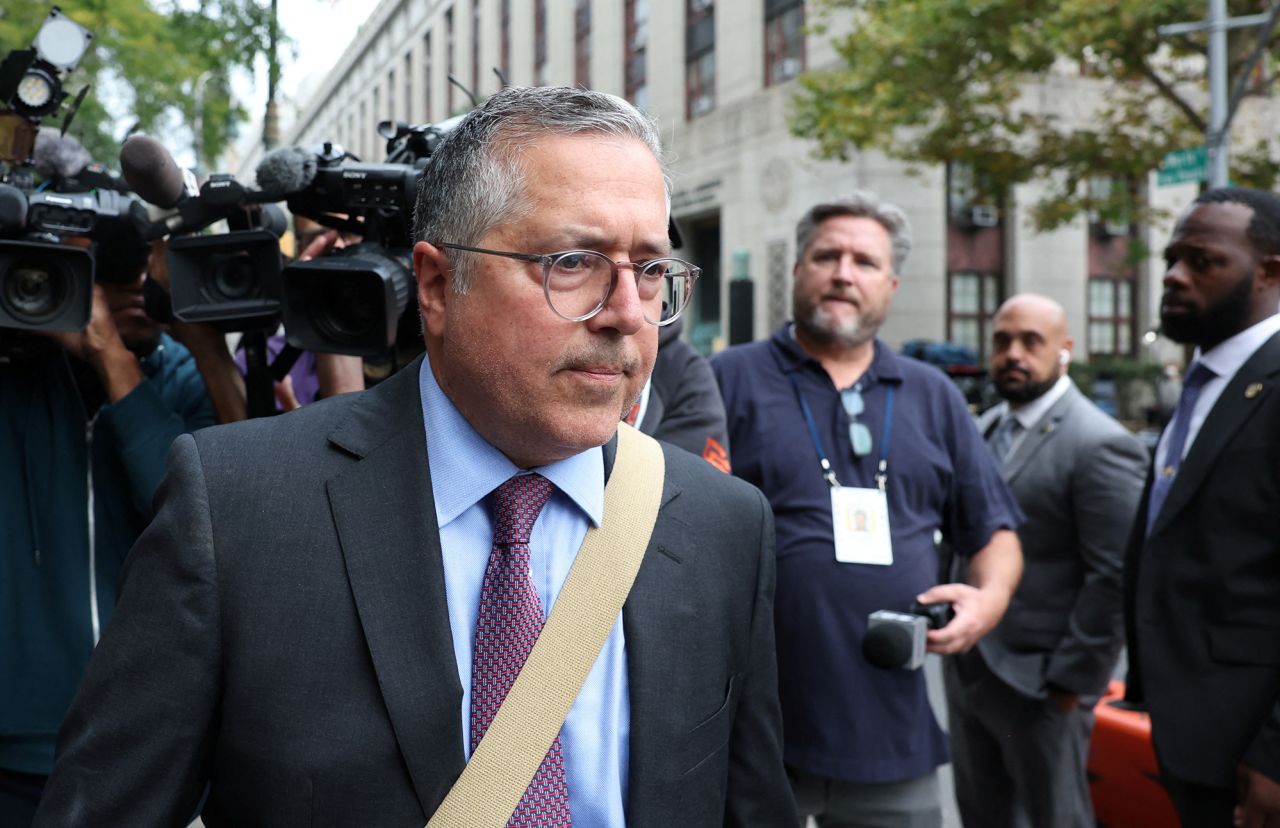 Attorney Marc Agnifilo arrives at US Court in Manhattan on September 17.