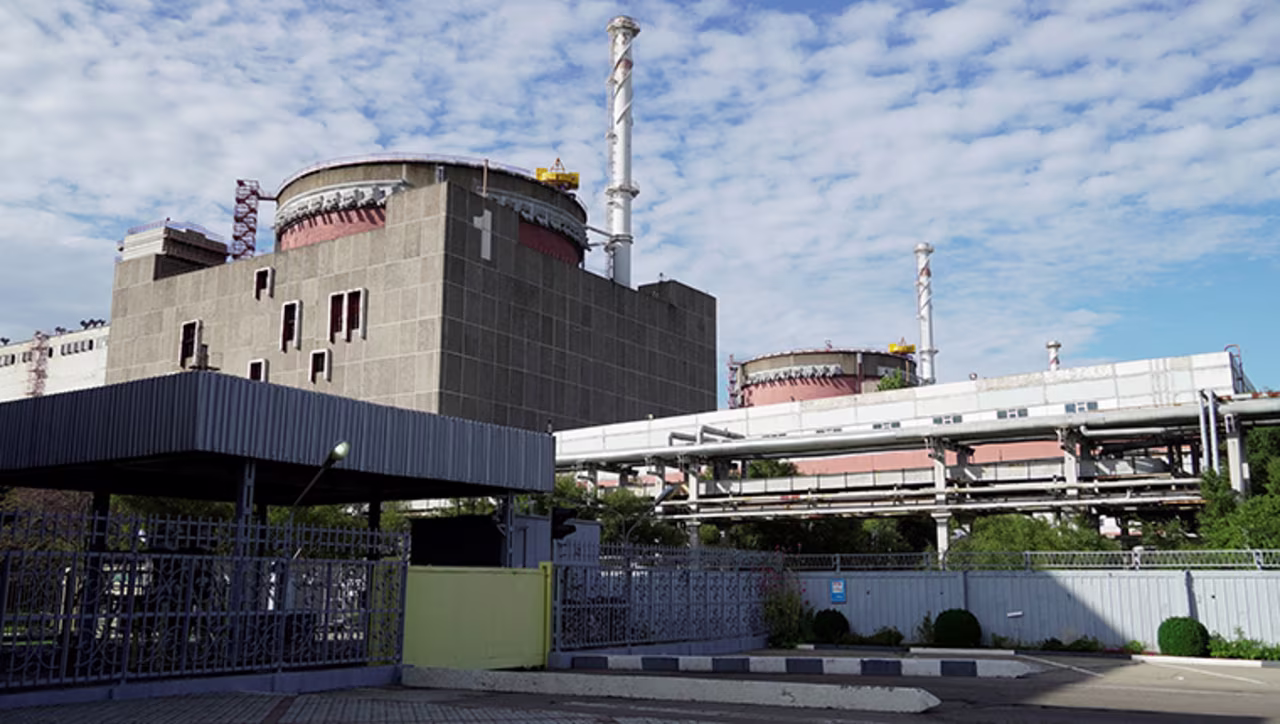 A general view of the Zaporizhzhia Nuclear Power Plant taken on September 11.