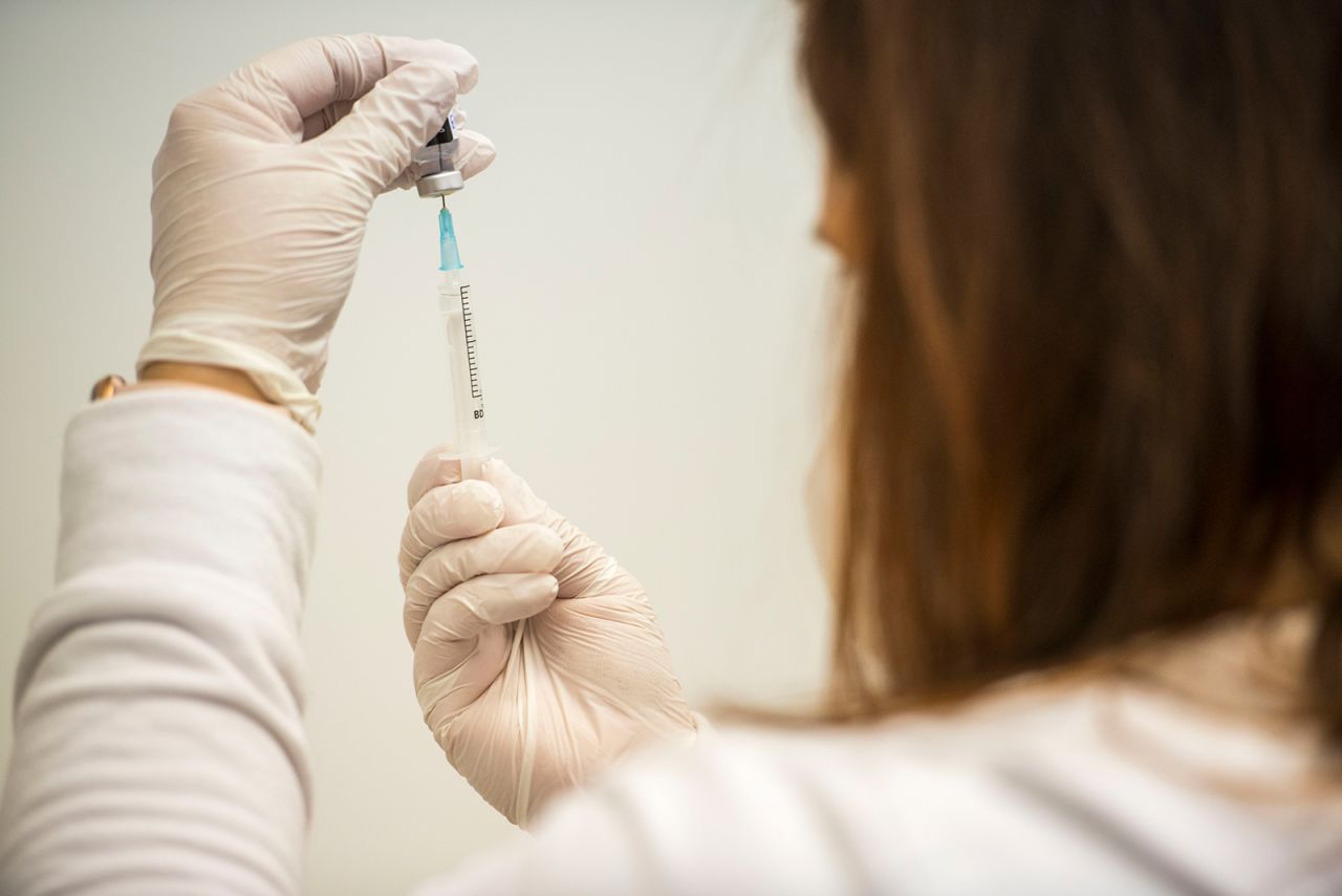 Medical assistant Catharina Koerner vaccinates elderly people against Covid-19 on January 7, in Mainz, Germany. 