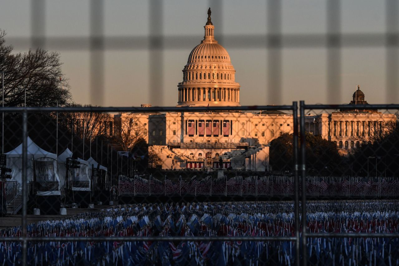 The Capitol is seen at sunset on January 19.