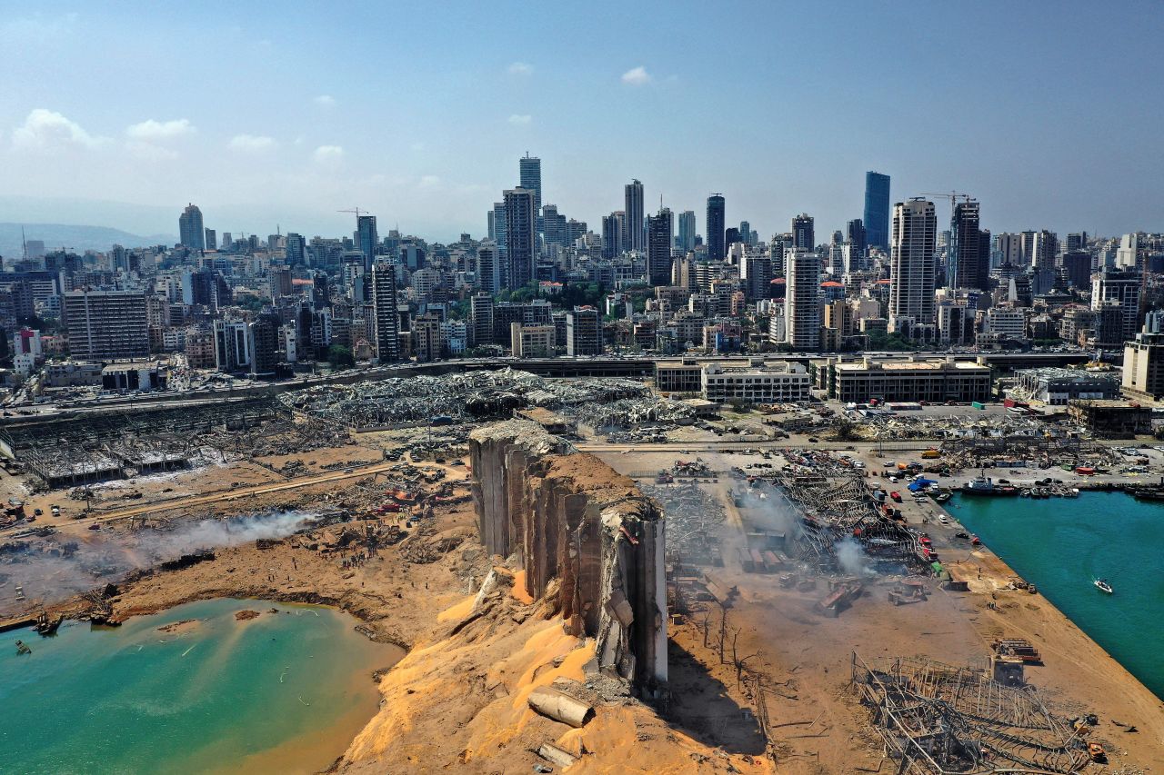 An aerial view of Beirut.