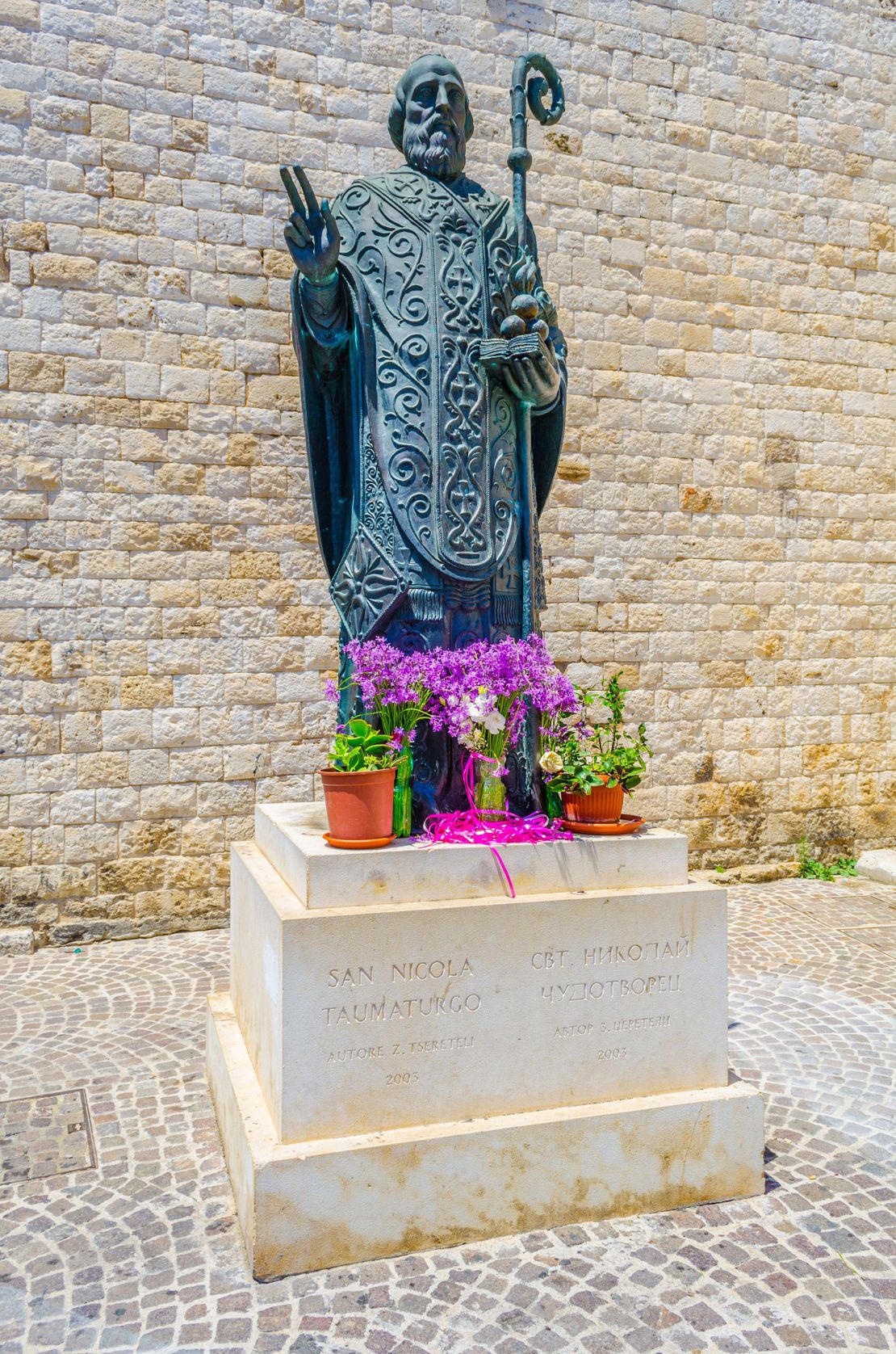 The remains of Saint Nicholas were moved to Bari around 1,000 years ago.