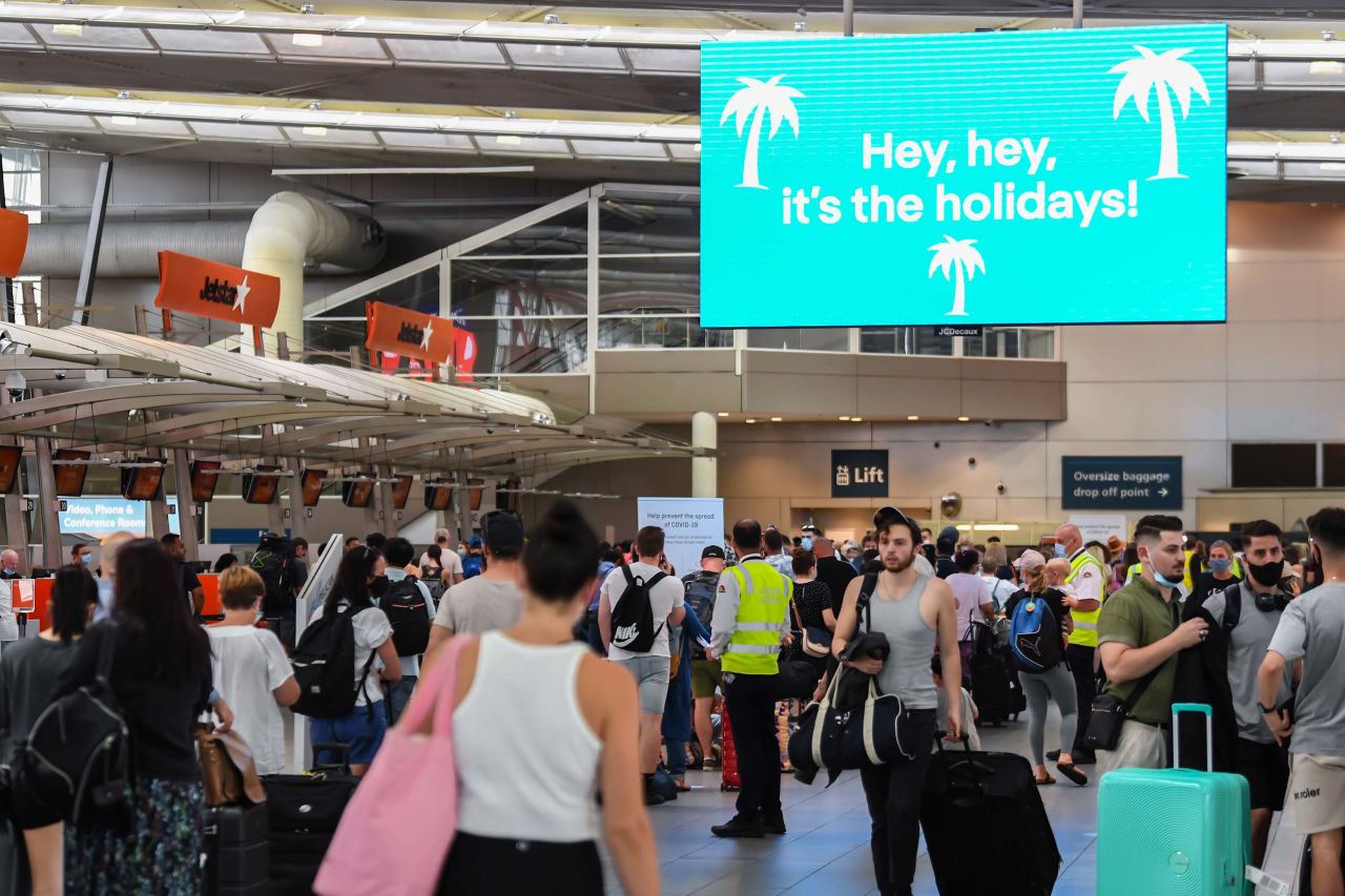 Travelers are seen at Sydney's Kingsford Smith domestic airport on December 18, in Sydney, Australia. 