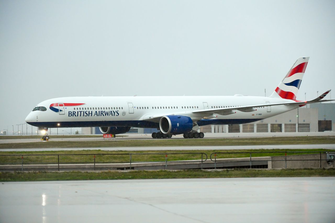 A British Airways plane in Toronto, Canada, on October 01, 2019.