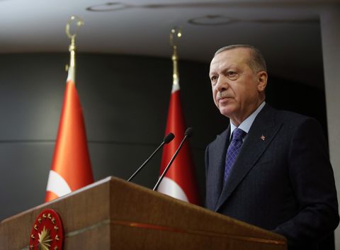 Turkish President Recep Tayyip Erdogan speaks during a press conference on Thursday, May 28, in Istanbul.