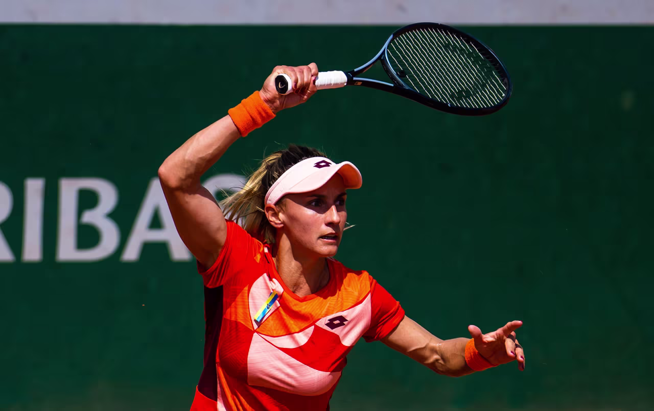 Tsurenko in action against Barbora Krejcikova of the Czech Republic in the first round on Day Three of Roland Garros on Tuesday, May 30 in Paris.