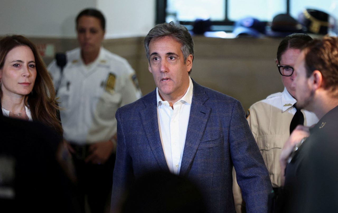 Michael Cohen arrives at the New York State Supreme Court on Tuesday.