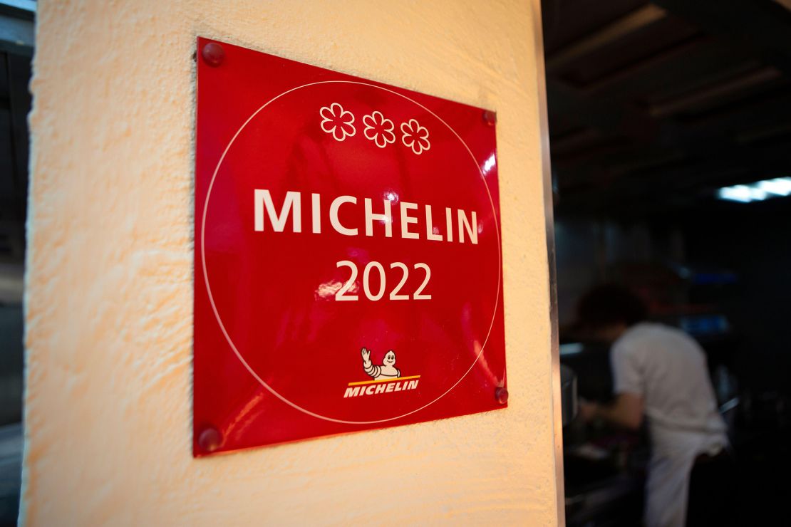 A sign in the kitchen of L'Enclume restaurant in the town of Cartmel in Cumbria, England.