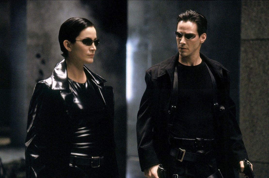 Carrie-Ann Moss and Keanu Reeves's styling in "The Matrix" has been endlessly replicated.