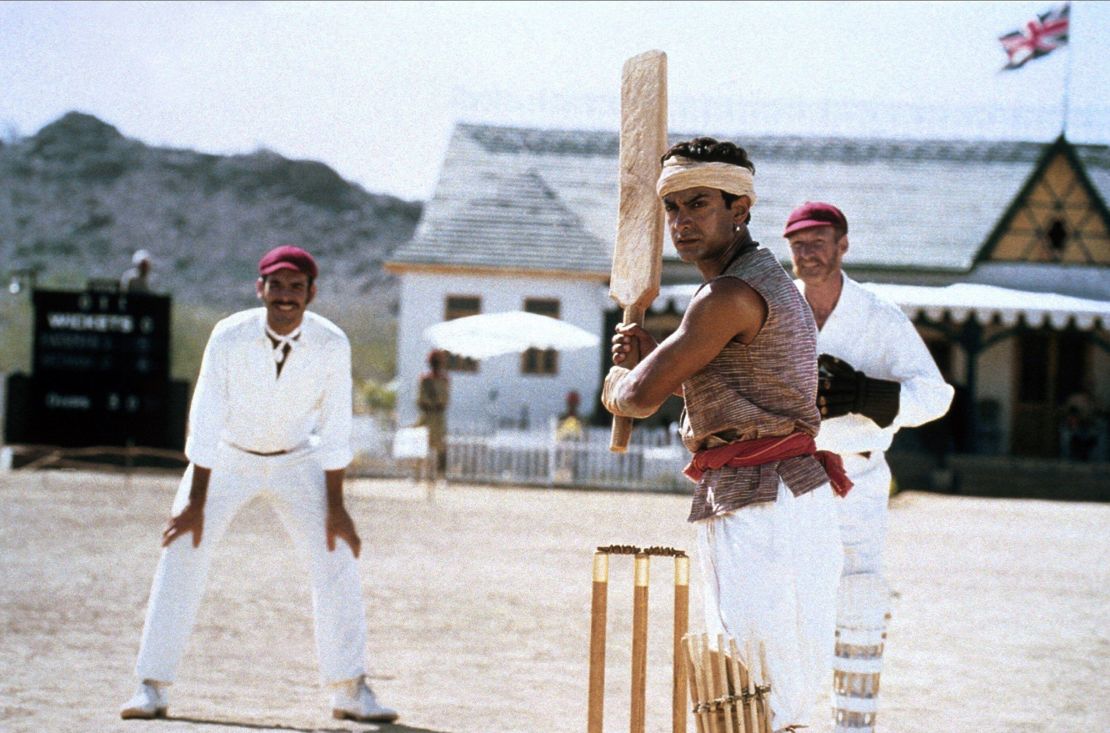 Aamir Khan (center) in "Lagaan" (2001), a rare Indian film to be nominated for an Academy Award.