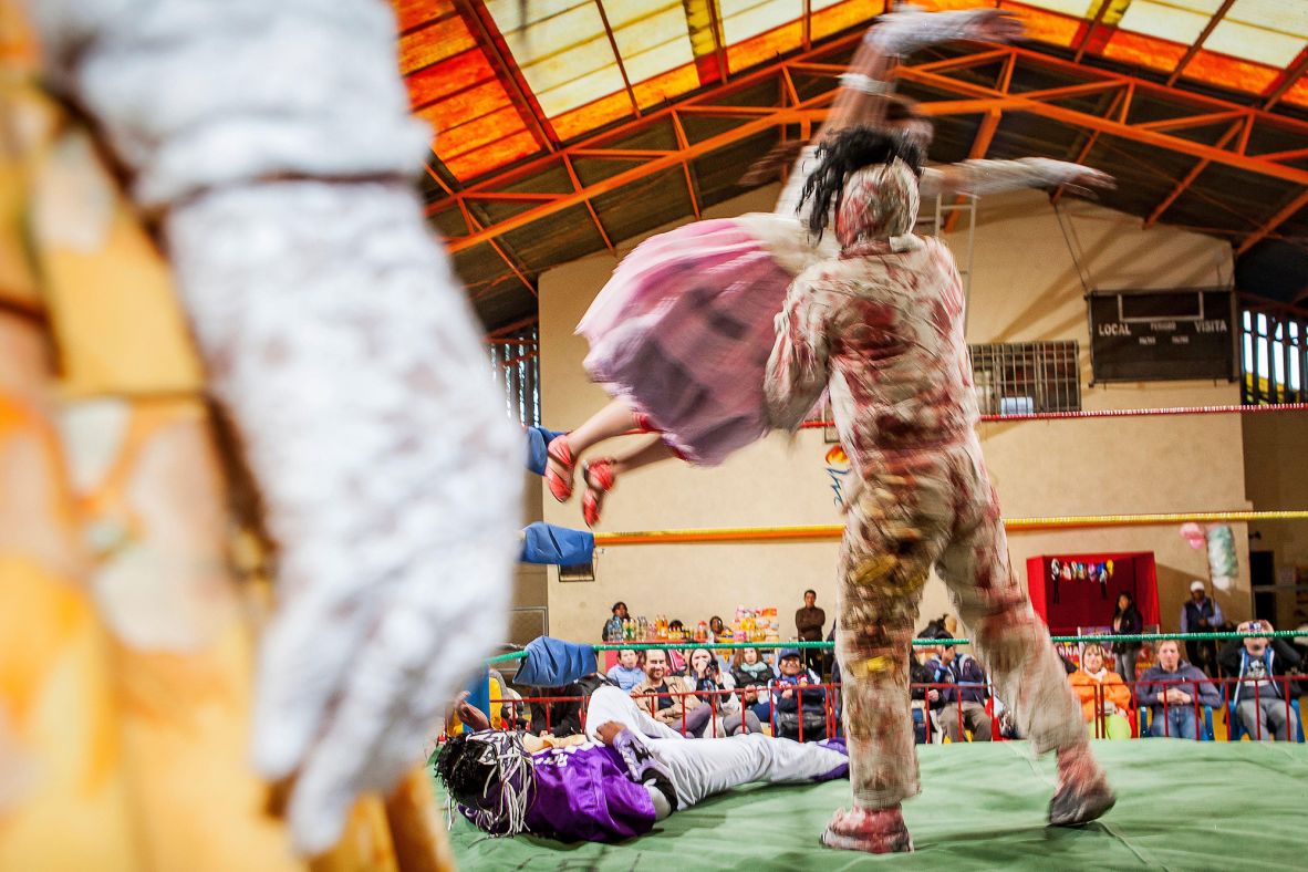 <strong>Flying cholitas: </strong>Bolivia's female wrestling matches are a must-see sporting event, says Lonely Planet.