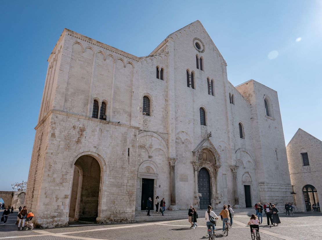 The basilica houses 75% of Saint Nicholas' bones.