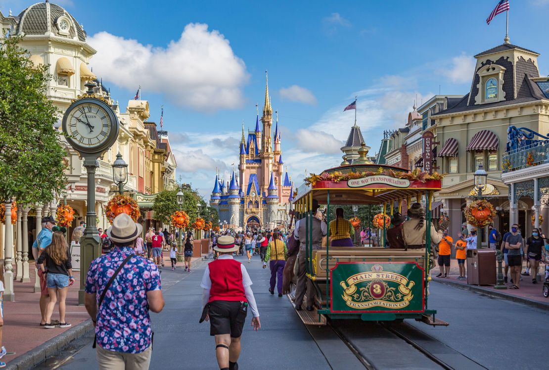 Walt Disney World, including the Magic Kingdom park, tends to be less crowded in early fall after kids return to school.