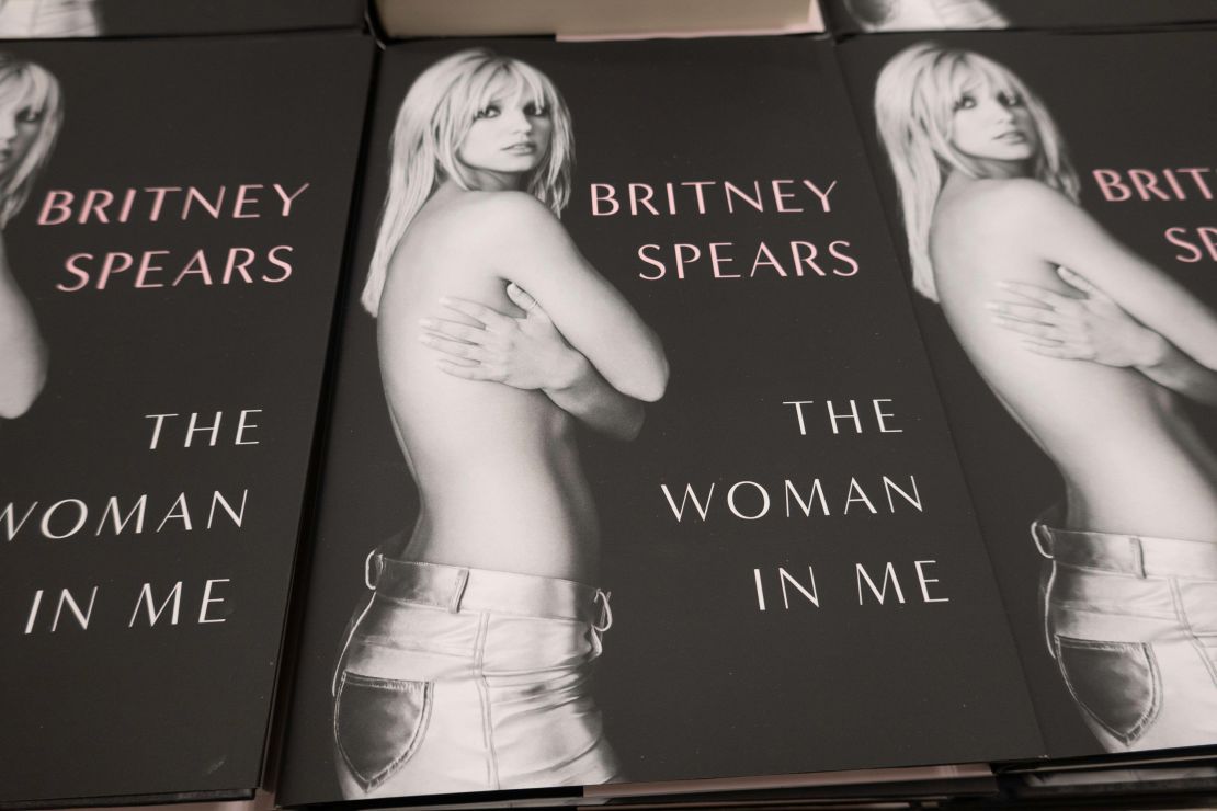 Britney Spears’ book “The Woman in Me” at a Barnes & Noble store in New York, 2023. 