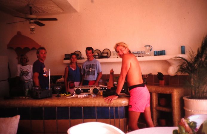 <strong>Vacation friends:</strong> Tim and Patty Korber, George and Debbie Gilbert and Scott and Cheree Behringer were three couples who crossed paths on vacation, became fast friends and started traveling together. Here's some of the group on an early trip.