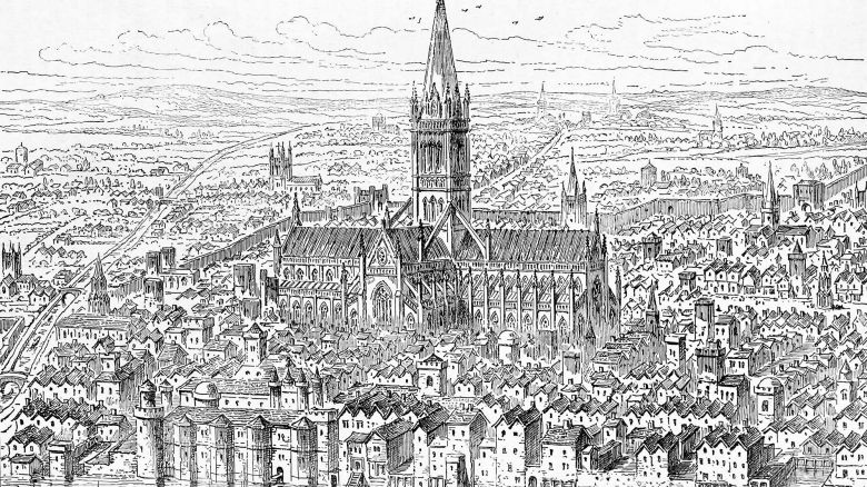 2YRYJ5J St. Paul's and the Neighbourhood in 1540